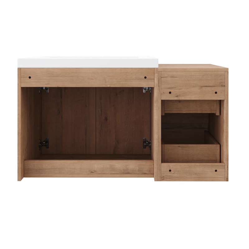 BNK 24''/36''/72'' Bathroom Vanity With Sink, Floating Bathroom Vanity with Soft Close Doors and Shelf