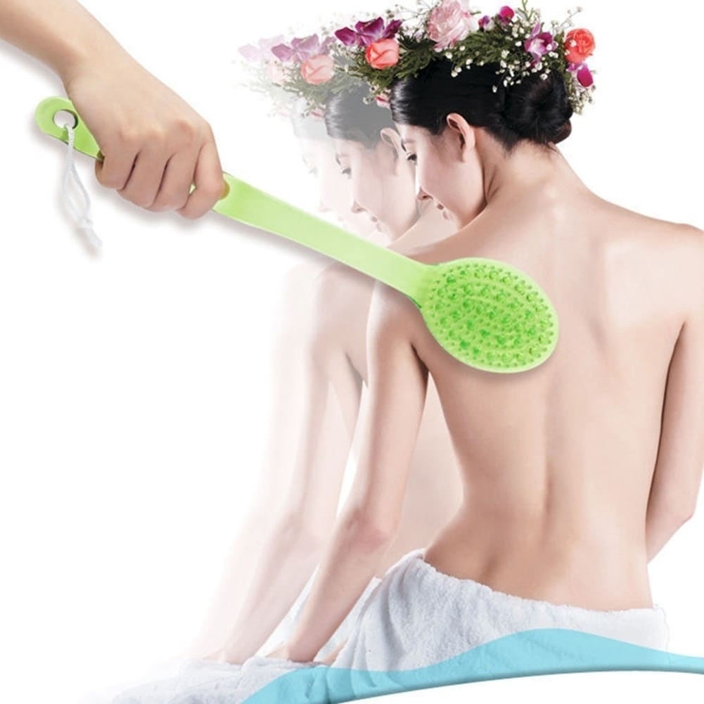 Long Handled Body Bath Shower Back Brush Scrubber Massager Skin Cleaning  Tool - no - On Sale - Bed Bath & Beyond - 35657839