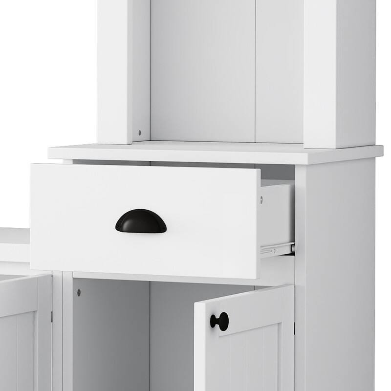 Modern 4-Piece Entertainment Wall Unit Set, Large TV Stand Media Console for TVs Up to 75"