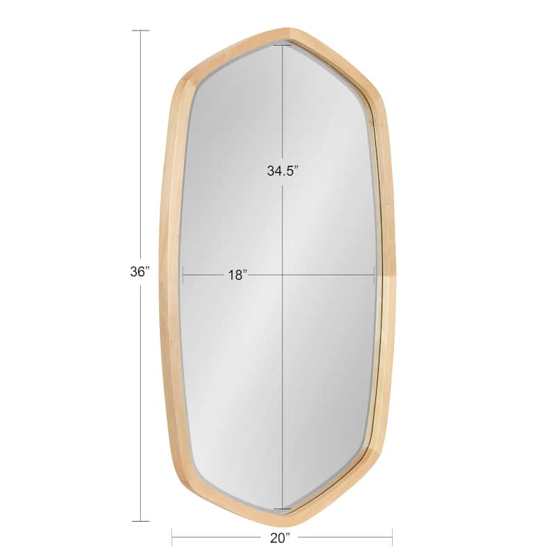 Kate and Laurel McLean Oval Wood Framed Mirror