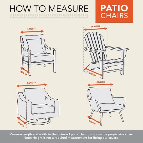 Shop Modern Leisure Basics Outdoor Patio Chair Cover 33 W X 34 D X 31 H Overstock 32363843