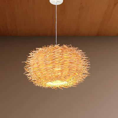 20 inch bamboo bird nest shape pendant