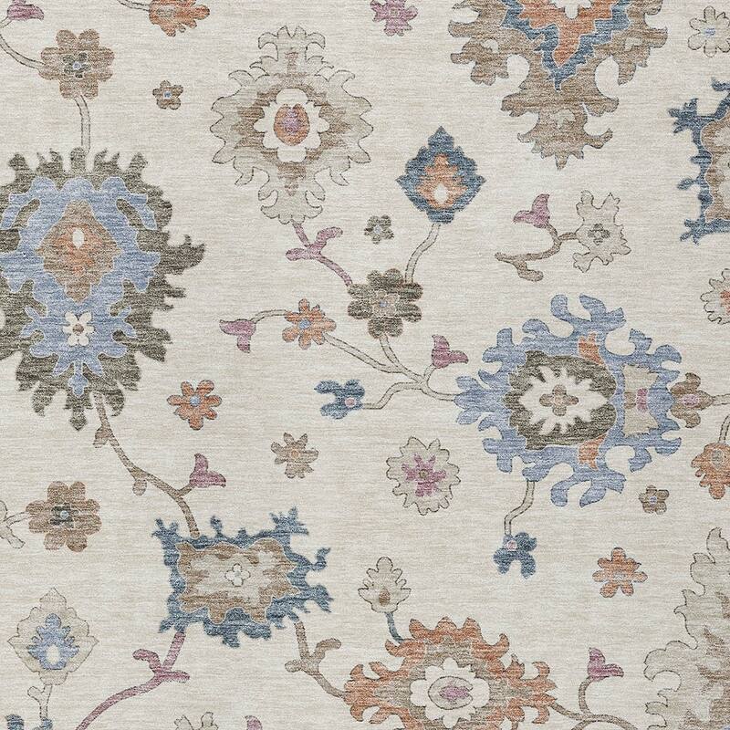 HomeRoots Floral Transitional Rectangle Outdoor Rug