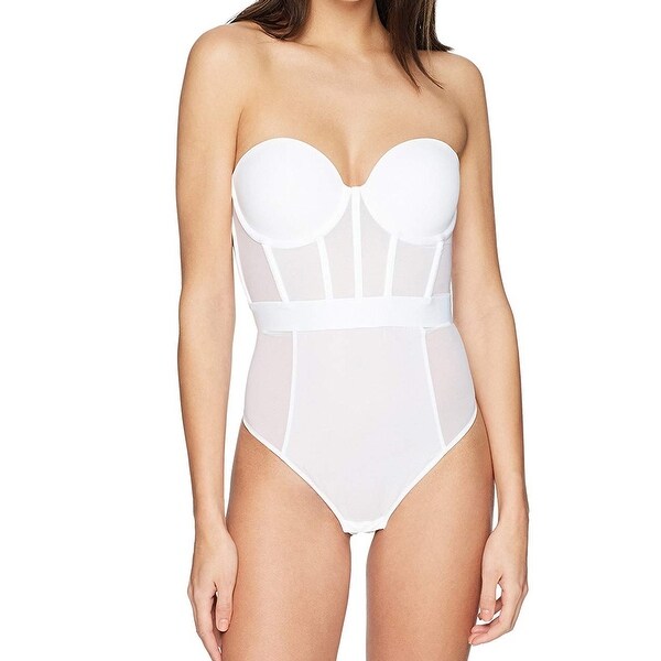 white shapewear bodysuit