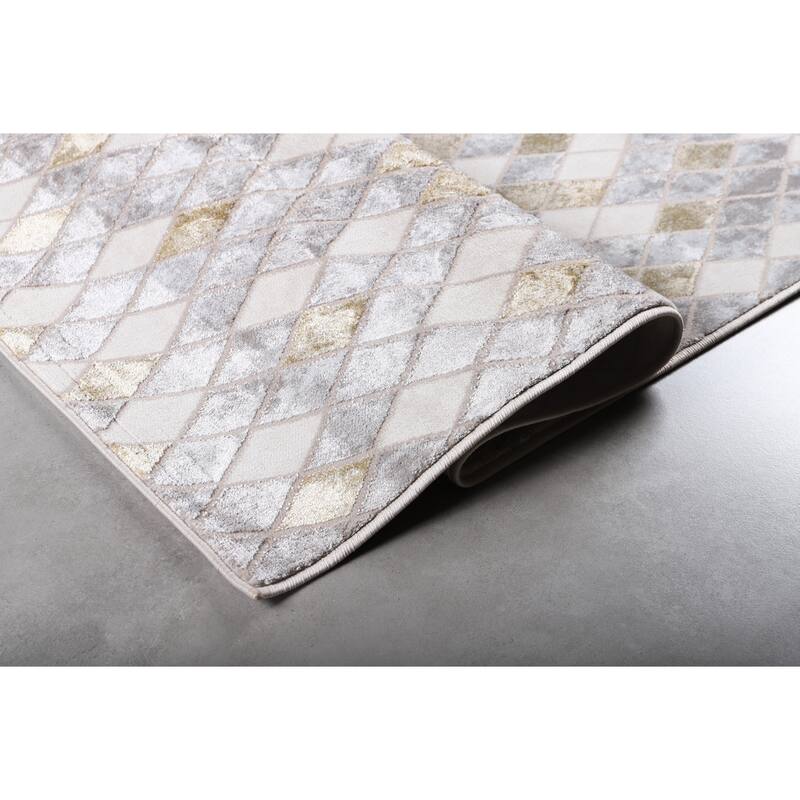 Viana Collection Modern Abstract Area Rug