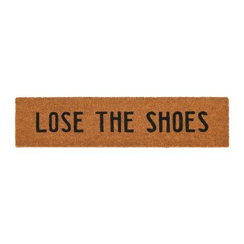 Natural Coir Step Doormat "Lose The Shoes"