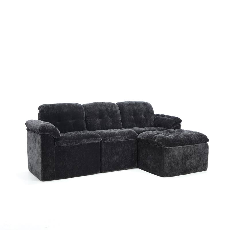 Modular Convertible Cushioned Sleeper Sofa Set