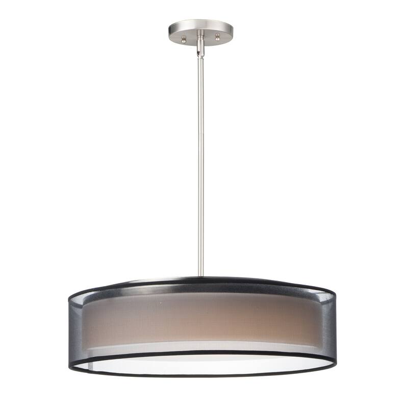 Prime 20"W LED Pendant - satin nickel