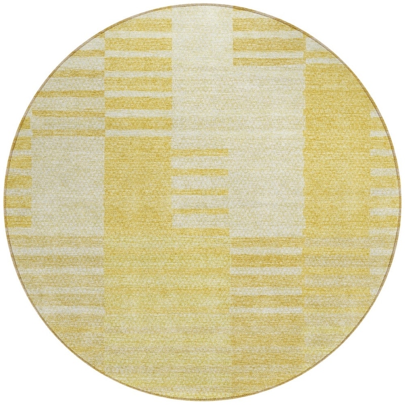 HomeRoots Striped Transitional Rectangle Outdoor Rug