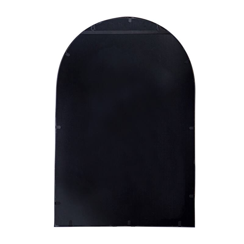 Rounded Top Arch Wall Mirror - 3' - Black