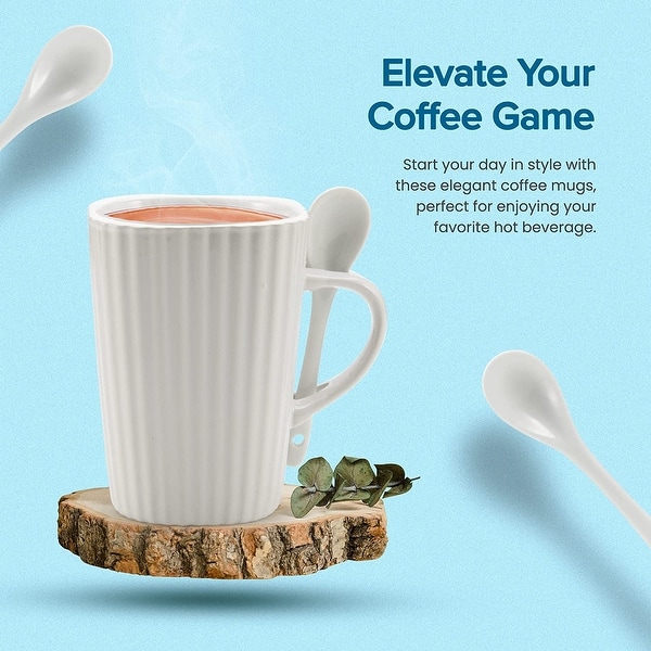 American Atelier 14 oz Coffee Mug and Spoon in Handle Set of 4 - Bed Bath &  Beyond - 38192508