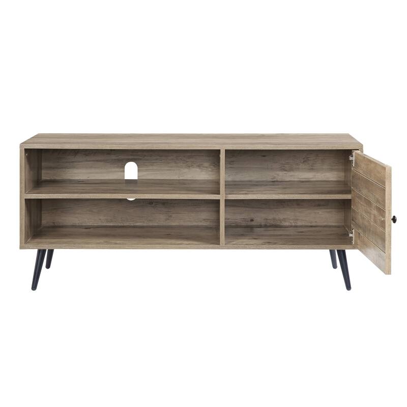 Modern 47" TV Stand with Metal Frame and Storage Shelf for TVs Up to 46"