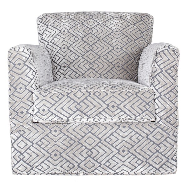 Harp and Finial HFF24891 Harlow 32" Wide Metal Framed Velvet Arm Chair - Hipster Silver