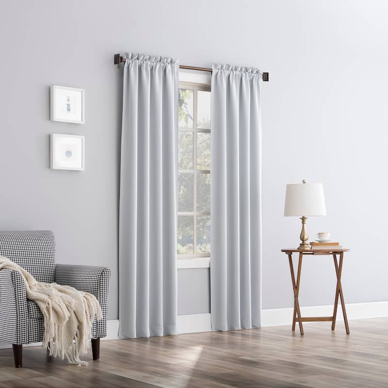 Sun Zero Hayden Energy Saving Blackout Rod Pocket 1-Piece Curtain Panel, Single Panel