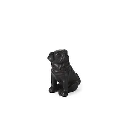Cadence Small Black Resin Pug Dog Figurine