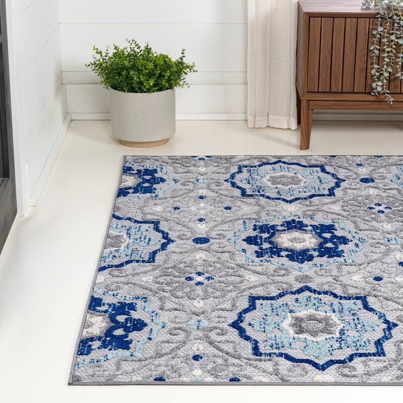 JONATHAN Y Julien Medallion Indoor/Outdoor Area Rug