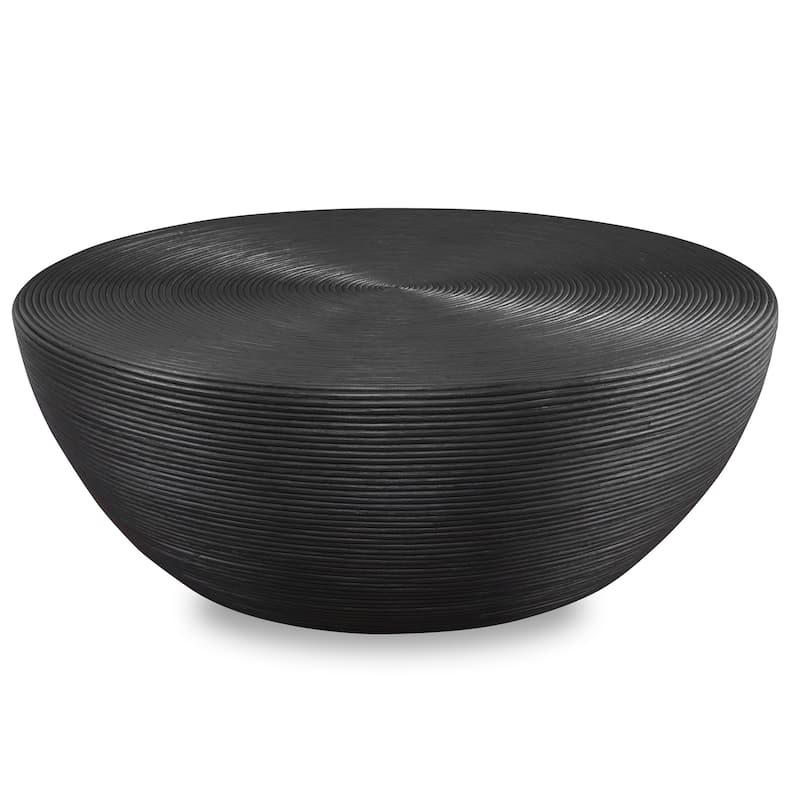 Uttermost 22919 Bongo 44" Wide Rattan Coffee Table - Black