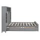 preview thumbnail 103 of 105, Modern Platform Bed with Integrated Cabinet, Trundle Bed and Drawers