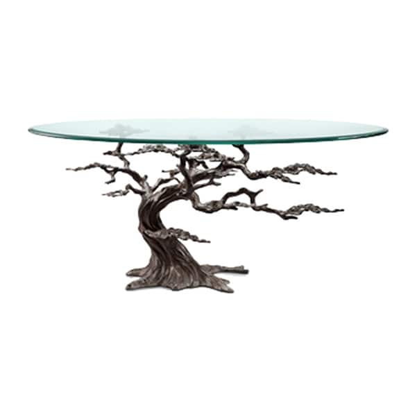 Shop Cypress Tree Metal And Glass Coffee Table Overstock 18594601