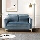 preview thumbnail 50 of 71, Clos 51'' Modern Upholstered Sofa with Golden Legs by HULALA HOME BLUE