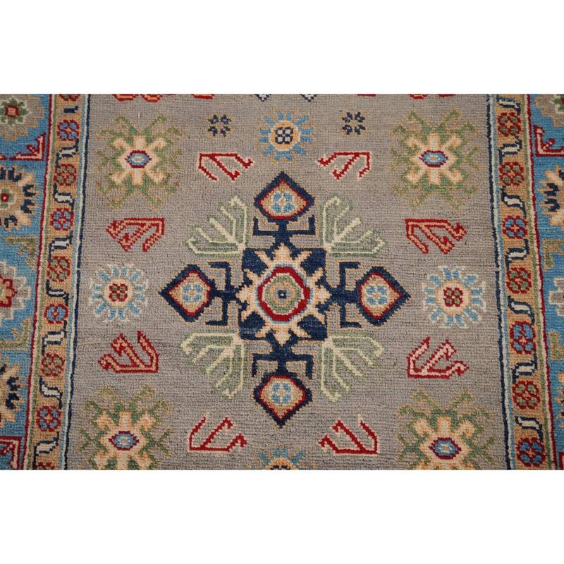 Kazak Oriental Foyer Rug Handmade Wool Carpet - 3'3" x 4'10"