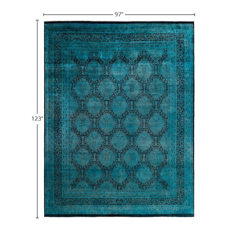 Contemporary Overdyed Wool Hand Knotted Area Rug - 8' 1" x 10' 3"