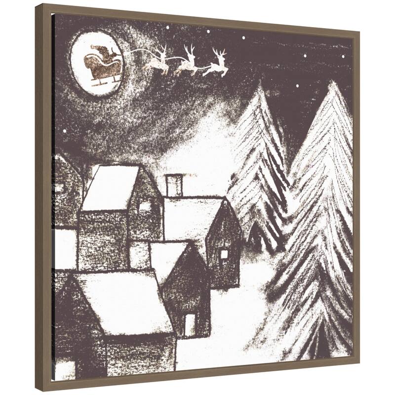 Kate and Laurel Framed Canvas Magical Night by Teju Reval - 22 x 22