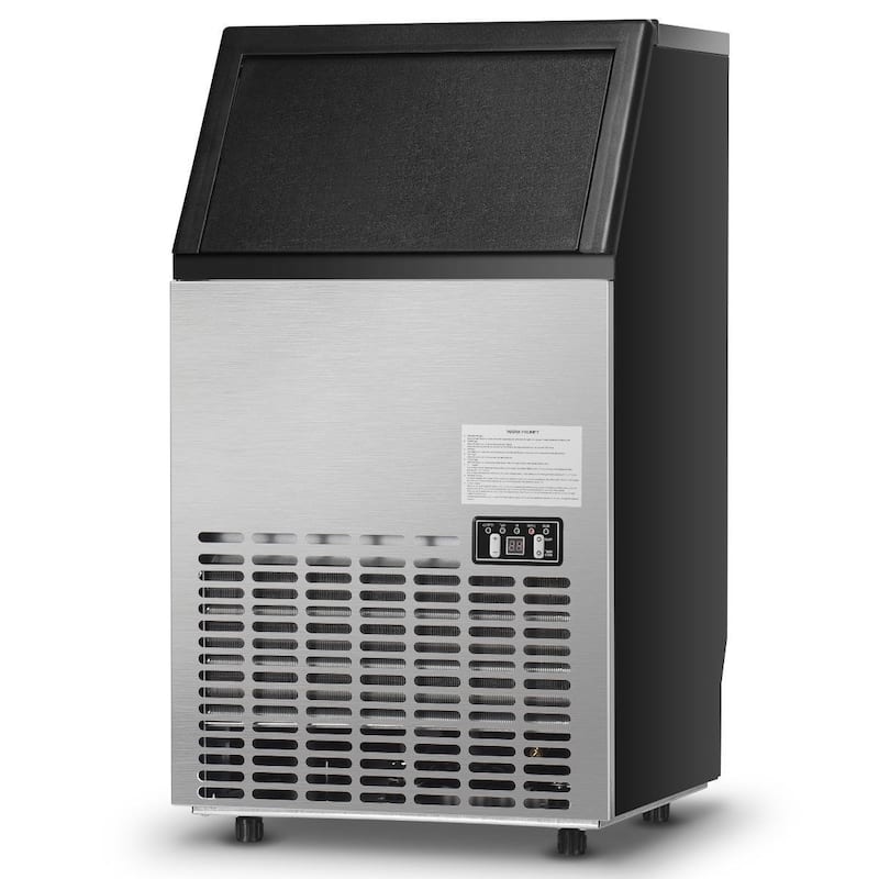 Portable Built-In Stainless Steel Commercial Ice Maker - 17.6" x 15.7" x 31.3"