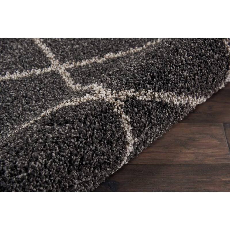 Nourison Brisbane Large Diamond Geometric Modern Shag Area Rug