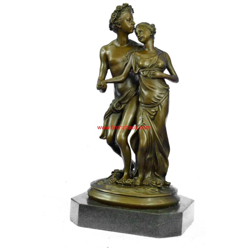 Art Nouveau Couple Romance Romantic Love Museum Quality Bronze Sculpture Figure