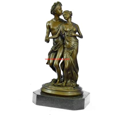 Art Nouveau Couple Romance Romantic Love Museum Quality Bronze Sculpture Figure