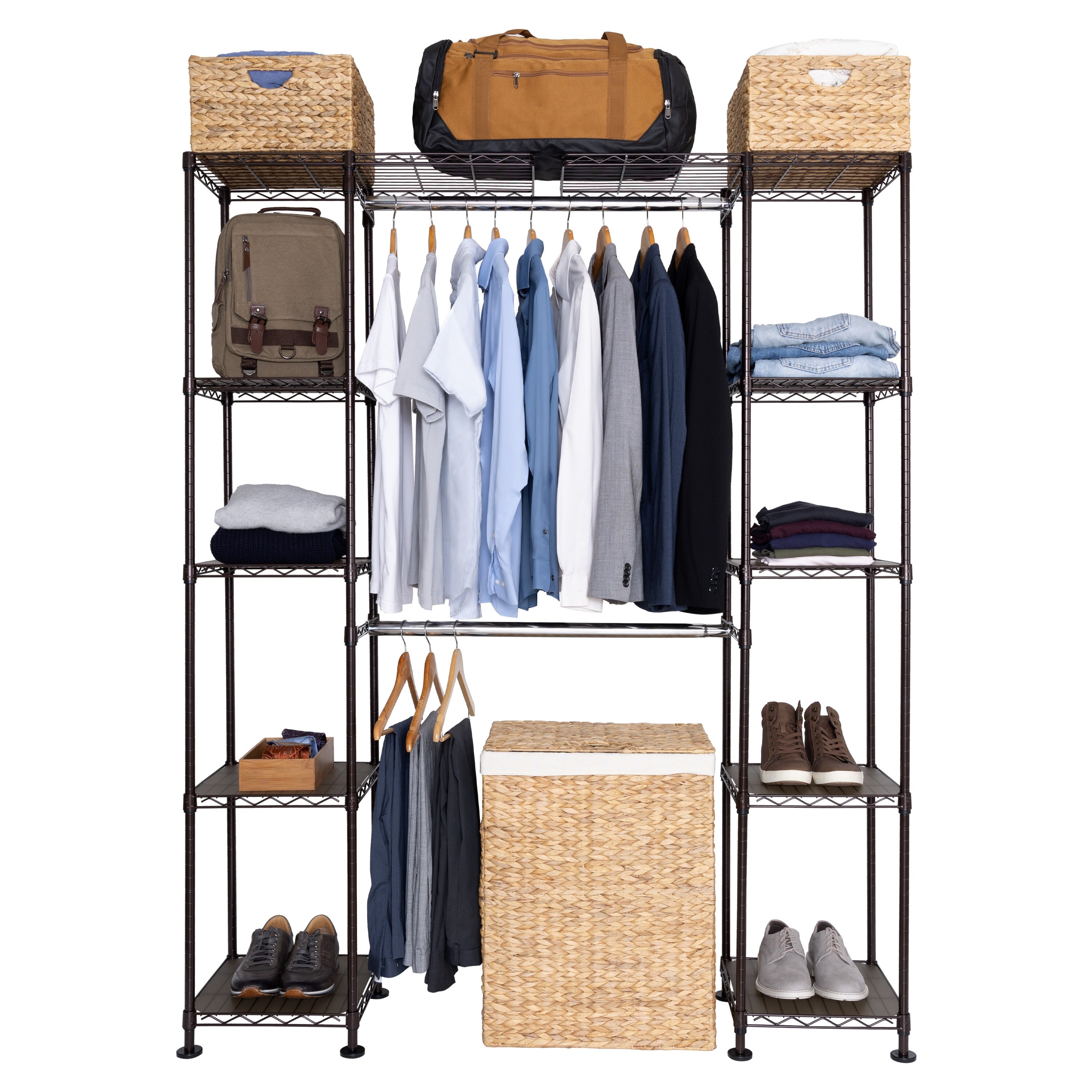 https://ak1.ostkcdn.com/images/products/is/images/direct/197481090005a617af7c410f0f977a88549f672a/Satin-Bronze-Expandable-Closet-Organizer-System.jpg