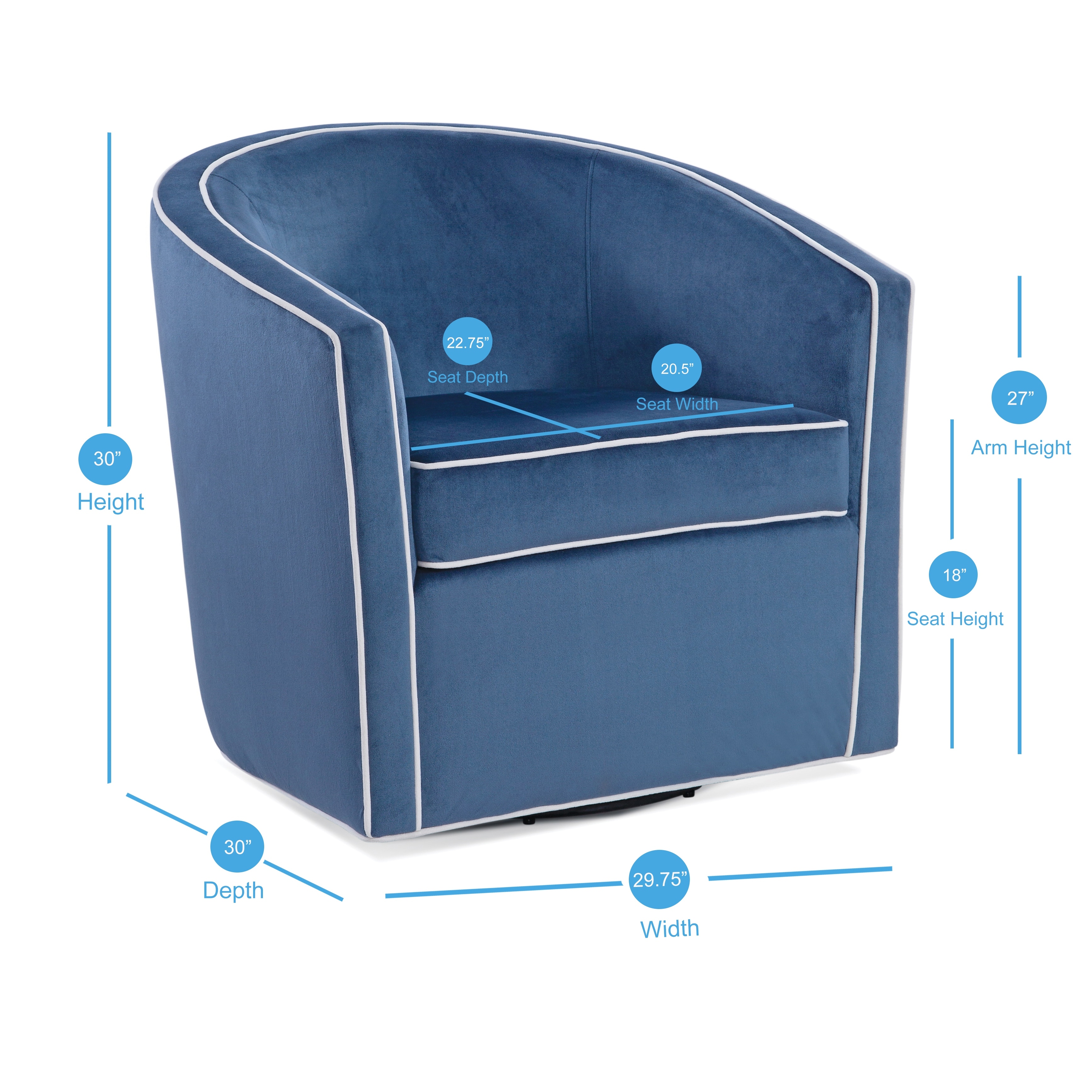 Kenton top barrel chair