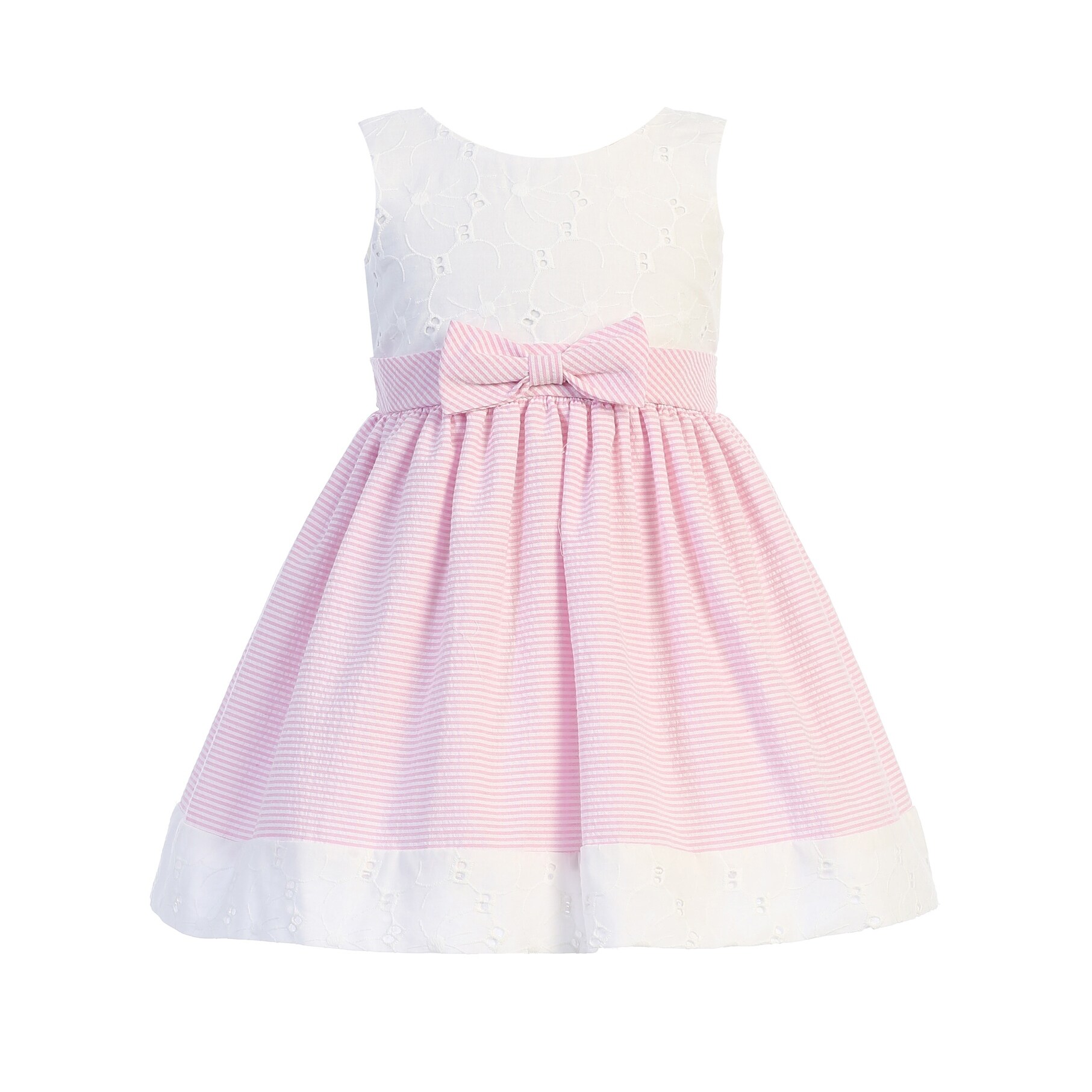 girls pink cotton dress