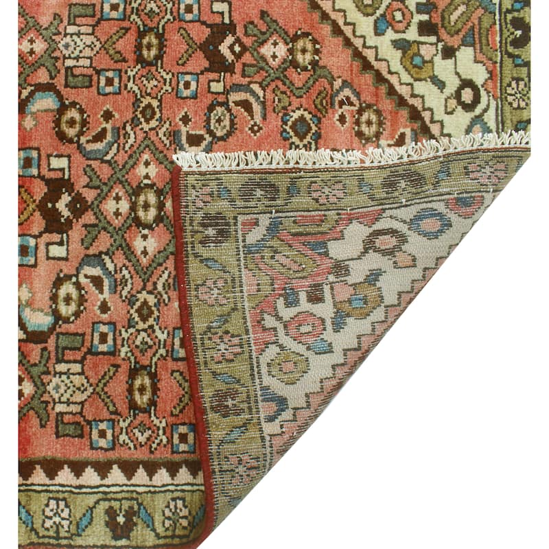 Fine Vintage Distressed Aquamari Rust/Beige Runner - 2'5" x 9'10"