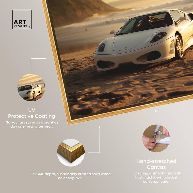 Sunset Beach Drive Canvas by Art Remedy