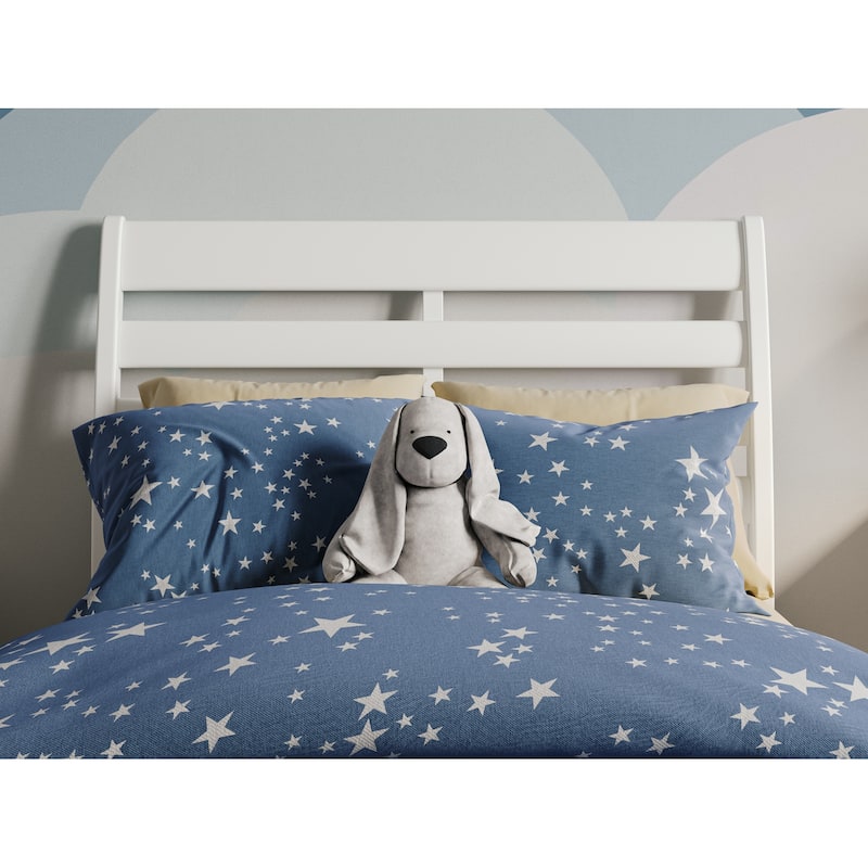 Solid Wood Headboard Twin Size - White Bedroom Headboard with USB Charger & Slats