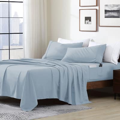 Home Essential Soft Microfiber Smart Sheet Storage Pocket Bedding Sheet Set