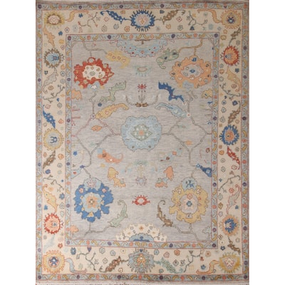 Oushak Oriental Area Rug Handmade Wool Carpet - 8'2" x 9'7"