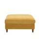 preview thumbnail 48 of 51, Modern Square Corduroy Upholstered Ottoman With Wood Leg