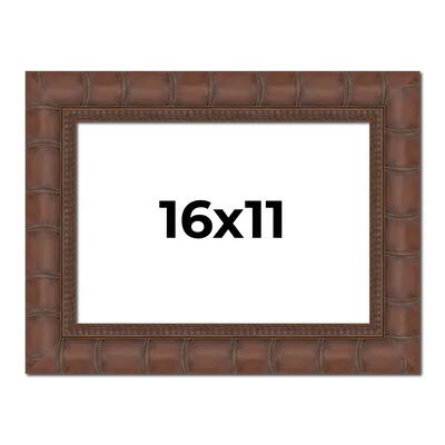 16x11 Frame Pewter Solid Wood Picture Frame Width 1.625 Inches | Interior Frame Depth 0.6875 Inches