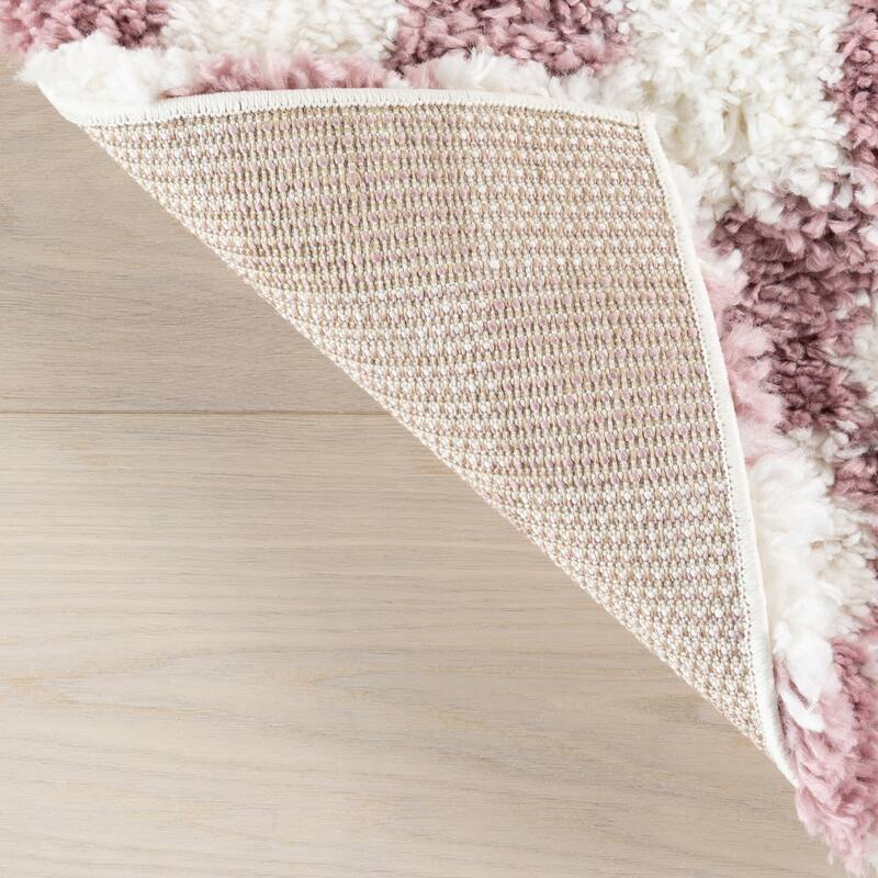 Nuloom Adelaide Mid-Century Checkered Shag Area Rug