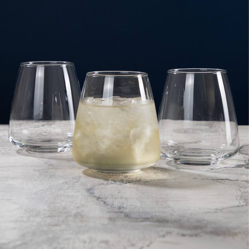 Libbey Stemless Stackable Tapered All Purpose Wine Glasses, 16-ounce, Set of 6 - Set of 6