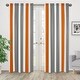 preview thumbnail 2 of 3, Sweet Jojo Designs Stripe Collection Gray and Orange Window Curtain Panels