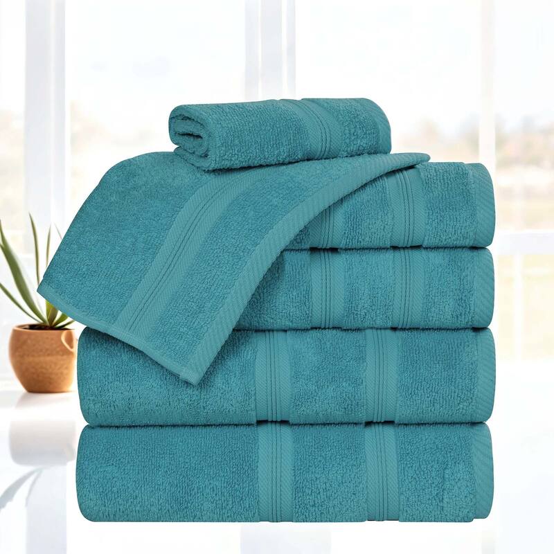 Superior Smart Dry Zero Twist Cotton 6-Piece Assorted Towel Set
