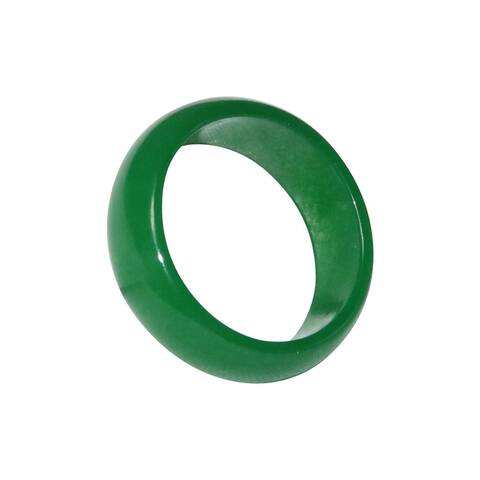 Green Jade Rings - WIDE Band in Sizes 4 - 12