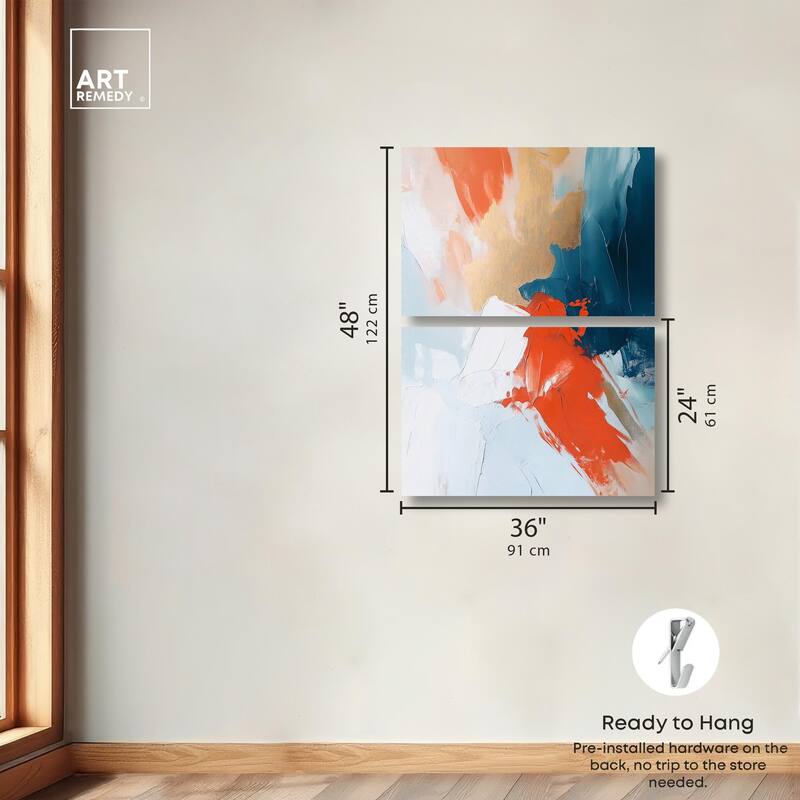 Bold and Bright I Canvas Set of 2 by Art Remedy, Gallery Wrapped