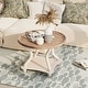 preview thumbnail 1 of 10, COZAYH Rustic Farmhouse Cottagecore Coffee Table Round - White
