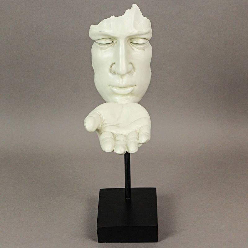 Zeckos White Resin Blowing A Kiss Tealight Candle Holder Statue - 11.5 X 7.25 X 3.25 inches