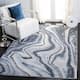 SAFAVIEH Craft Clytie Modern Abstract Marble Pattern Rug - 2'3" x 4' - Blue/Grey